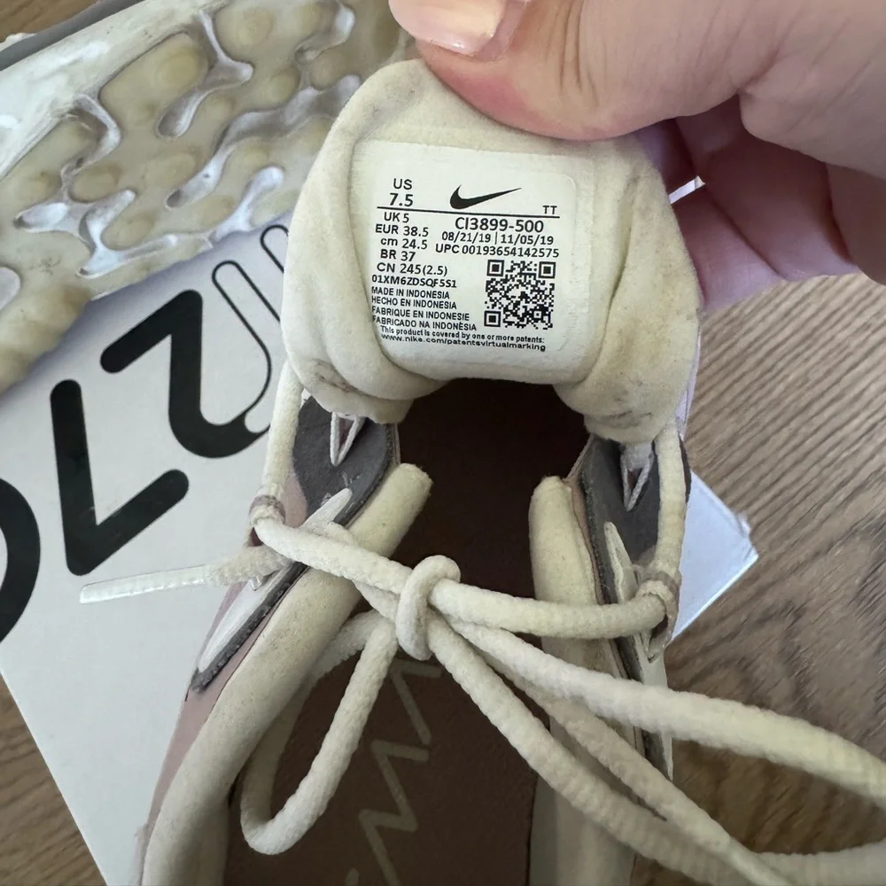 Nike Air Max 270 React Plum Chalk Stone Mauve (Women's) - Picture 6 of 7